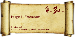 Hügel Zsombor névjegykártya